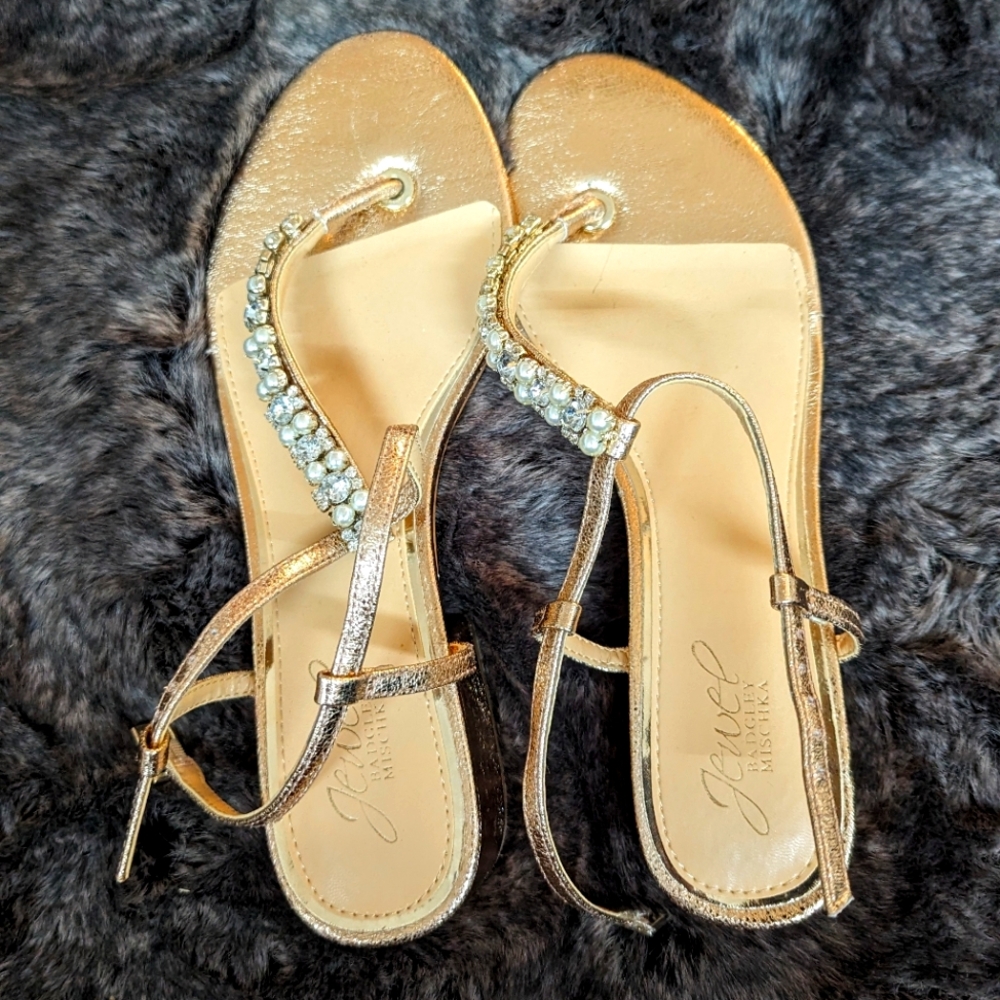 Gold shoes